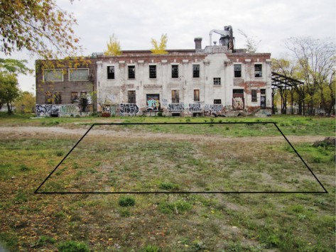 The Town Square site "before" photo. Flax grain elevators once stood here